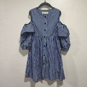 Zara Off the Shoulder Striped Dress